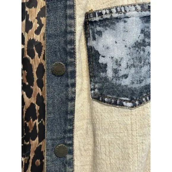 Dolce & Gabbana Jacket Denim Linen Leopard Italy Women's Eu 40 US 6 - Picture 4 of 16